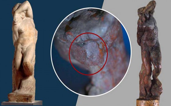 พบลายนิ้วมือของ “ไมเคิลแองเจโล” ปรากฏขึ้นบนรูปป้้นหุ่นขี้ผึ้งอายุ 500 ปี